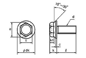 フランジ付き六角ボルトの規格