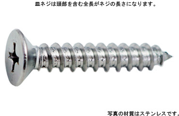 ネジ 皿 | 十字穴付（＋）Ａ皿タッピング（輸入品）