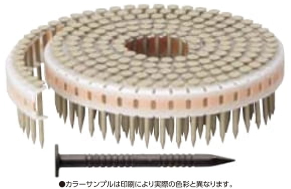 垂直プラ連結釘カクテルネイル　リング釘・こげ茶