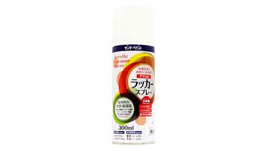 アクリルラッカースプレー（白）